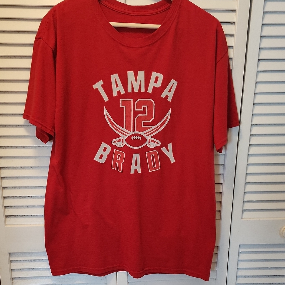 Red Tampa Tom Brady T-Shirt